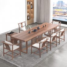 新中式茶桌椅组合花梨木茶具套装桌子一体实木茶台办公室红木茶几