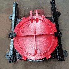 铸铁圆闸门 dn300 400 500 斜拉转动门盖污水井管道附壁式