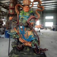 厂家直销四大***玻璃钢佛像 佛寺四大金刚彩绘站像 3米四大***站像