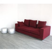 酒店沙发定制 时尚品质沙发羽绒沙发现代风格休闲沙发咖啡色三人布艺沙发