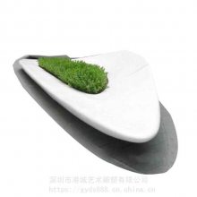深圳玻璃钢休闲凳子雕塑 公园商业街异形座椅雕塑