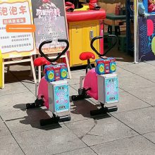 儿童共享泡泡车广场公园摆摊脚踩自行车单车扫码泡泡机