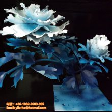 不锈钢莲花雕塑/不锈钢兰花雕塑设计与制作/花卉雕塑玻璃钢