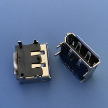 DP20PIN高清音频传输插座 DP20p板上四脚插板 单排端子贴板SMT音频传输母座