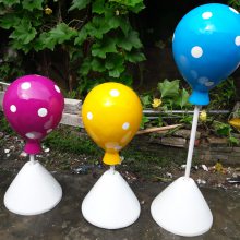 开业庆典圆球玻璃钢雕塑 玻璃钢热气球雕塑 彩绘气球雕塑 港城雕塑