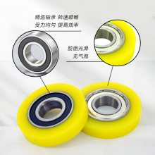 聚氨酯轴承包胶滚轮耐磨静音尼龙橡胶硅胶压线轮包塑pu定做