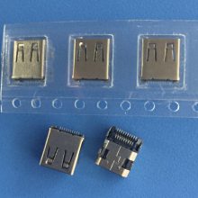 MICRO HDMI双贴母座 HDMI四脚插板双贴插座 MICROhdmi 音频连接器插座