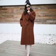 十元起秋冬新品韩版拼接修身显瘦百搭女式毛呢外套呢子大衣
