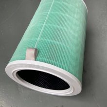 HEPA圆筒空气滤网 标准件滤芯抗菌滤芯复合滤网 定制品牌桌面空气净化器滤芯