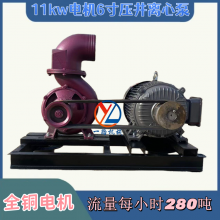 6寸口径汽油自吸泵 两轮推车式柴油排水泵 11kw电机抽水泵