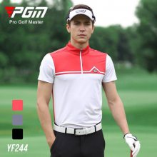 PGM高尔夫服装男士夏季短袖t恤 运动面料运动男装上衣男短T