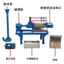 猪粪固液干湿分离机鸡粪牛粪螺旋式不锈钢脱水机斜筛粪便处理机器