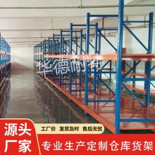 承载400KG中量型层板仓库货架 多层主副架组合铁架