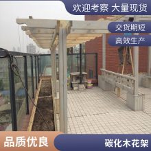 碳化木葡萄架别墅花园设计施工防腐木花架庭院绿化设计家庭小院胜杰腾达