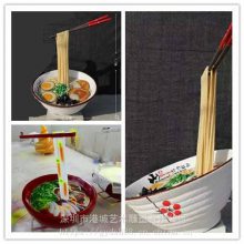 柳州面食餐厅装饰大碗螺蛳粉米粉雕塑仿真面条汤碗面雕塑