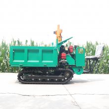 青岛座驾式履带运输车农用橡胶搬运车建筑工地土方拉料车动力足