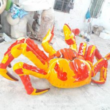 汕尾夜市餐馆商场模型装饰品树脂螃蟹玻璃钢雕塑摆件