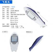 芯鹏达飞机头模组路灯30W~120W道路工程庭院小区室外照明XPD-LD22