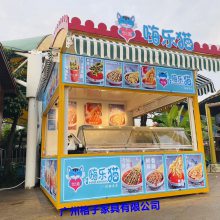 运城公园售卖亭，运城市商业街售货车，广场美食餐饮摊亭