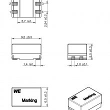 744228 WE-SL2 SMTƬģ·˲ 9.2*6*5 2*25UH 1000MA