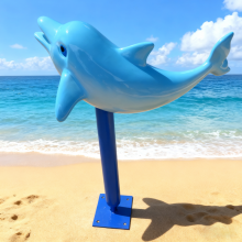 玻璃钢海豚定制雕塑 海洋主题摆件