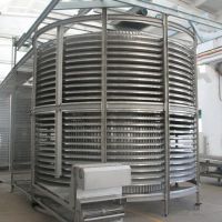 单螺旋速冻鸡排肉饼机 大产量冷冻加工设备 鸡米花螺旋速冻机流水线