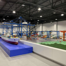 武汉港口码头沙盘模型|仓储物流仿真模型|教学仿真沙盘模型