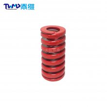 ***标准矩形螺旋弹簧 机械行业设备弹簧 红色弹簧