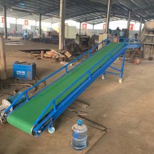 玻璃厂装卸散料传送带价格 绿色PVC皮带机