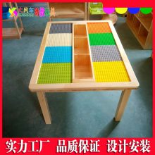 南宁供应木制早教中心儿童学习课桌椅可定制幼教家具