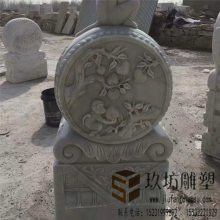 福鱼款石鼓石墩 门口青石仿古做旧石墩 石狮子雕刻