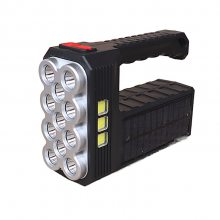 強光太陽能手電筒手持充電式探照燈暗環(huán)境遠射程照明燈戶外維修燈