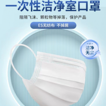 一次性净化无尘ES口罩耳挂式不掉屑口罩食品厂洁净室面料光滑口罩