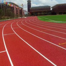 莆田塑胶跑道施工_田径体育场工程材料施工_莆田学校足球场铺设安装施工_能冠体育工程