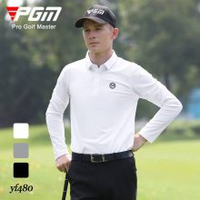 PGM新品高尔夫服装男士长袖t恤 冬季翻领POLO衫golf男装上衣服