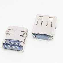 Micro HDMI D Type 19Pinĸ ȫʽSMT 90 ˫Ƭ 7.5mm