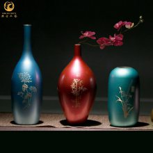 纯铜梅兰竹菊套装家居花瓶摆件/新居乔迁纪念品