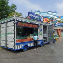 广场咖啡奶茶小吃车双层巴士售卖车移动水吧车咖啡车电动早餐车飞翼门餐车