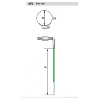 伊索环式管道测温热电偶型号ZTH-100