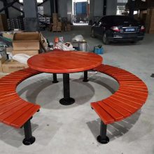 定制各种款式公园椅 木质圆形围树椅