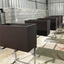 玻璃钢长方形花箱营销中心建筑物入口迎宾装饰 成品移动花盆树脂纤维花器定制