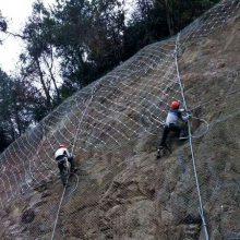 sns主动边坡防护网环形网钢丝绳网钢丝柔性防护网护坡绞索网山体护坡网