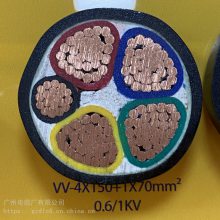 供应广东电缆多芯线 广东电缆型号VV 电缆规格4X150+1X70