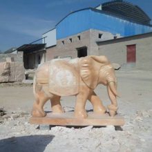 开光翘鼻子向上石象 别墅小区摆件 户外园林景区石雕象
