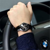 雙日歷鎢鋼色手表非機(jī)械石英表男士情侶手表防水超薄非全自動(dòng)腕表