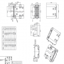 TYPE-C USB 3.1Ƭʽĸ 16PIN ĽȫSMT λ ڽ Ƭ