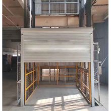 固定式简易厂房货梯二层电动液压升降平台载重2吨导轨式升降机