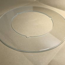 东莞厂家定制扣槽玻璃盘-打孔环形玻璃-U型槽V型槽玻璃转动盘