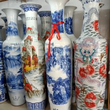 大楼工程竣工开业庆典大花瓶 手绘百鸟朝凤凰1.8-3米客厅酒店摆件大堂