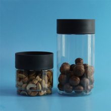998透明塑料瓶各种塑料圆柱PET塑料旋口罐加厚食品包装罐干果罐